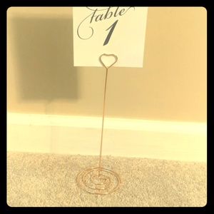 Rose Gold Table # or Picture Holders